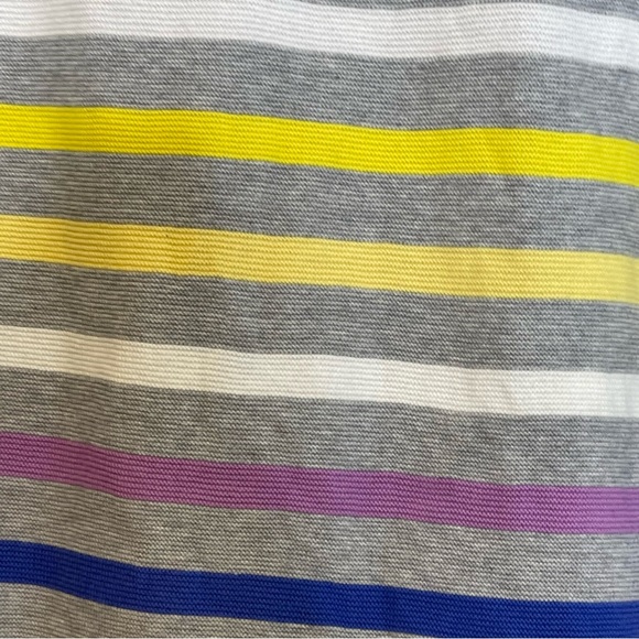 Talbots Textured Knit Rainbow Striped Button Sleeve Pullover Sweater size XL - Picture 11 of 11